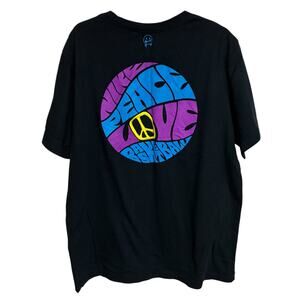 The Nike Tee Peace, Love, Basketball Embroidered T-Shirt Mens Size XL